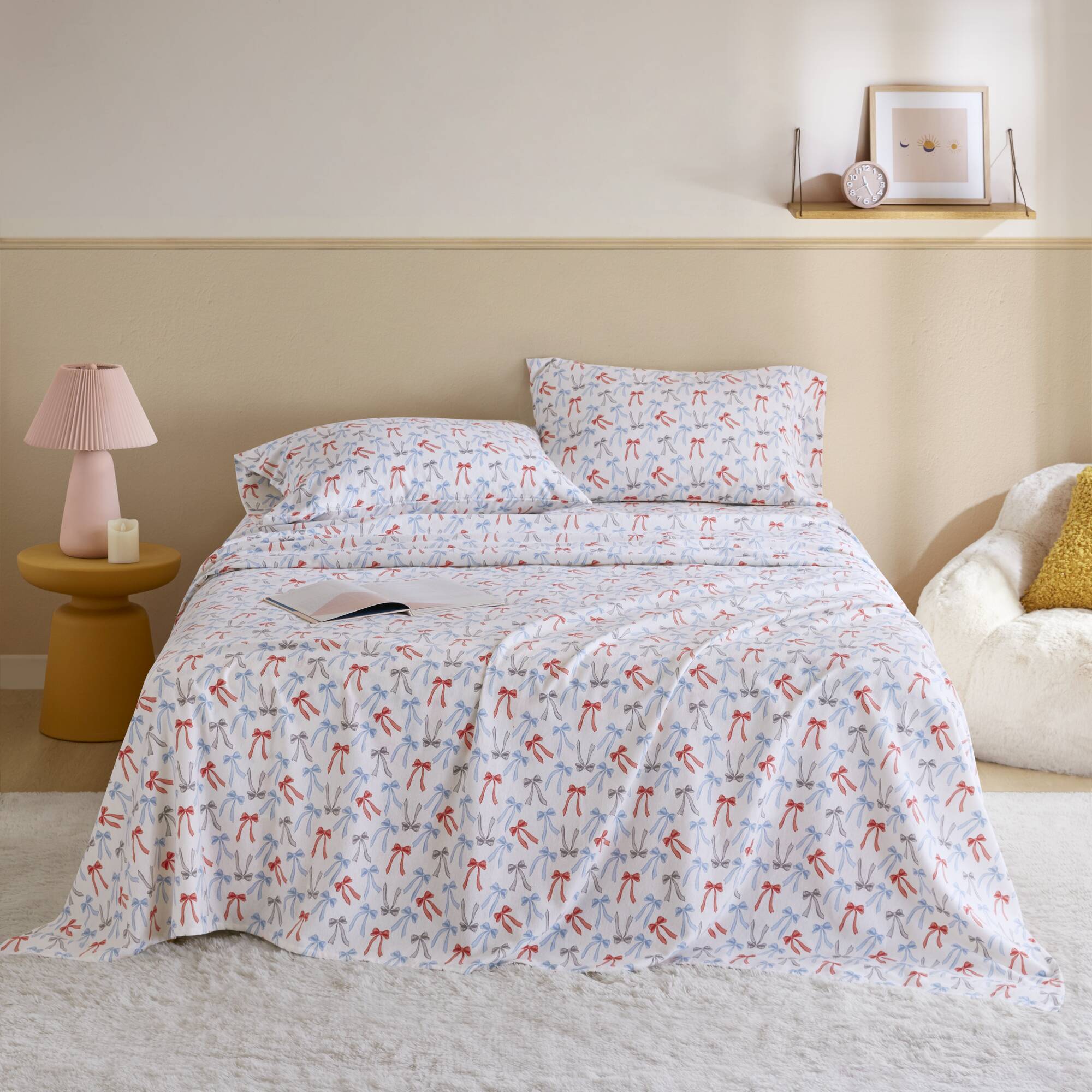 Cozy Soft Cotton Flannel Printed Sheet Set
