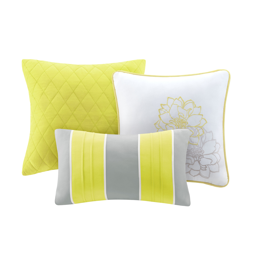 Lola 6 Piece Printed Cotton Quilt Set with Throw Pillows