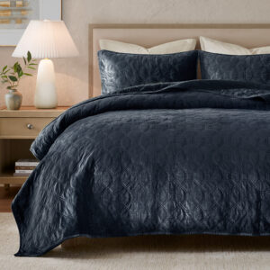 Harper 3 Piece Velvet Quilt Set from Madison Park in  Navy. Harper 3 Piece Velvet Quilt Set from Madison Park in  Navy. Harper 3 Piece Velvet Quilt Set from Madison Park in  Navy. Harper 3 Piece Velvet Quilt Set from Madison Park in  Navy. Harper 3 Piece Velvet Quilt Set from Madison Park in  Navy.