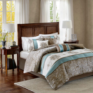 Caroline Jacquard 7 Piece Comforter Set from Madison Park in  Blue. Caroline Jacquard 7 Piece Comforter Set from Madison Park in  Blue. Caroline Jacquard 7 Piece Comforter Set from Madison Park in  Blue. Caroline Jacquard 7 Piece Comforter Set from Madison Park in  Blue. Caroline Jacquard 7 Piece Comforter Set from Madison Park in  Blue.