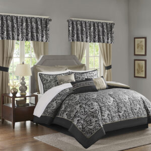 Brystol 24 Piece Room in a Bag from Madison Park Essentials in  Black. Brystol 24 Piece Room in a Bag from Madison Park Essentials in  Black. Brystol 24 Piece Room in a Bag from Madison Park Essentials in  Black. Brystol 24 Piece Room in a Bag from Madison Park Essentials in  Black. Brystol 24 Piece Room in a Bag from Madison Park Essentials in  Black.