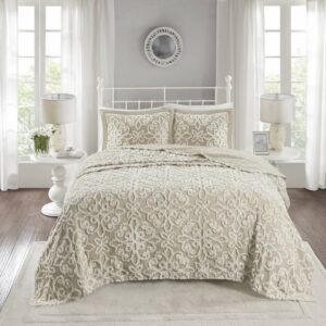Sabrina 3 Piece Tufted Cotton Chenille Bedspread Set from Madison Park in  Taupe. Sabrina 3 Piece Tufted Cotton Chenille Bedspread Set from Madison Park in  Taupe. Sabrina 3 Piece Tufted Cotton Chenille Bedspread Set from Madison Park in  Taupe. Sabrina 3 Piece Tufted Cotton Chenille Bedspread Set from Madison Park in  Taupe. Sabrina 3 Piece Tufted Cotton Chenille Bedspread Set from Madison Park in  Taupe.