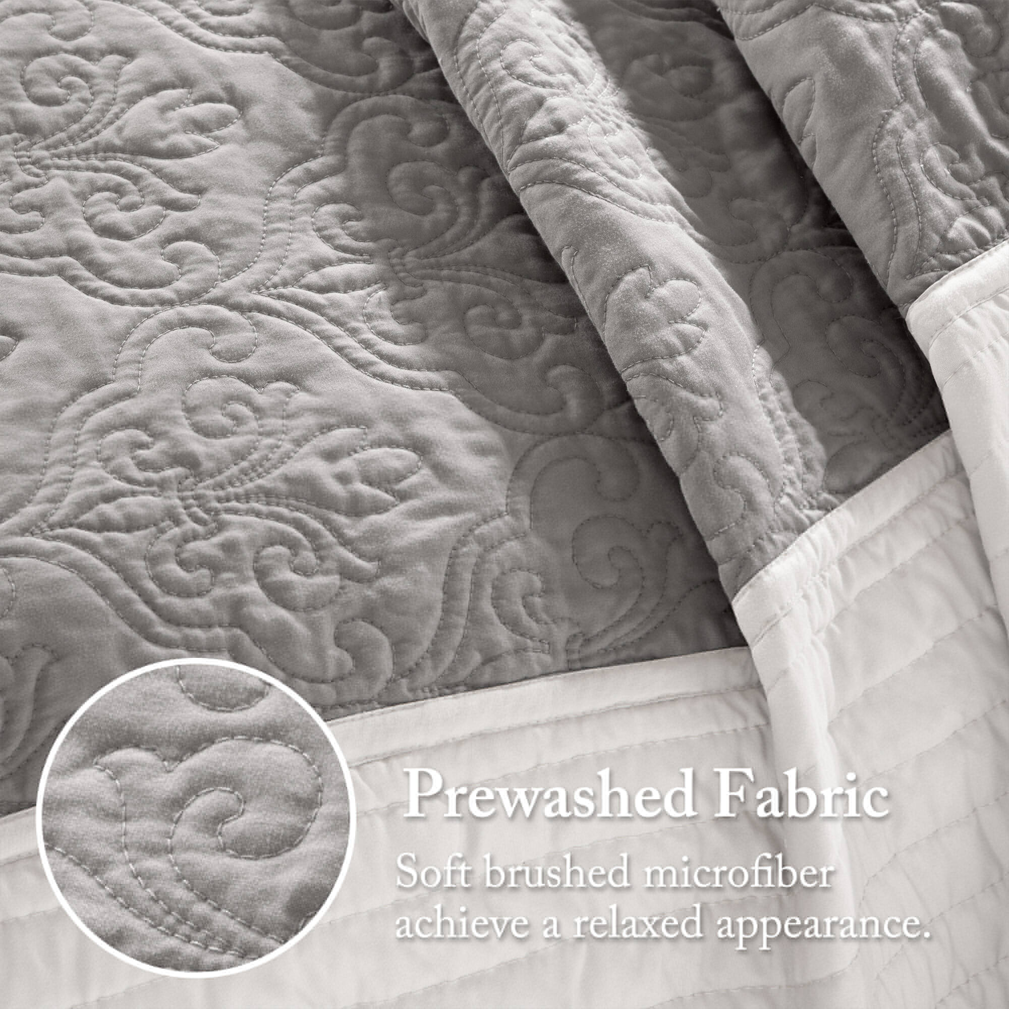 Attingham 7 Piece Quilt Set with Euro Shams and Throw Pillows