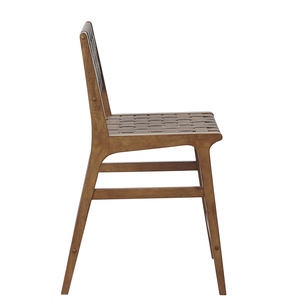 Oslo Faux Leather Woven Counter Stool 24″H