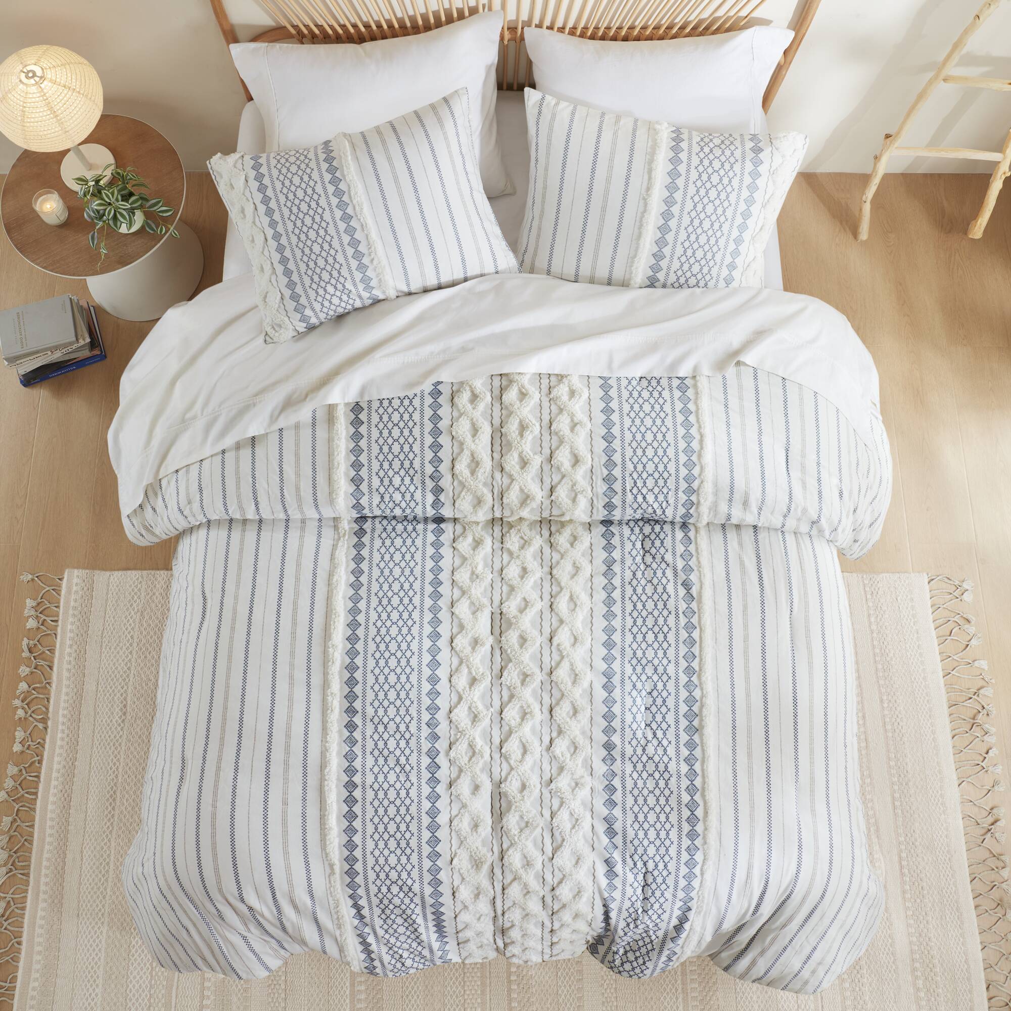 Imani Cotton Printed Comforter Set with Chenille