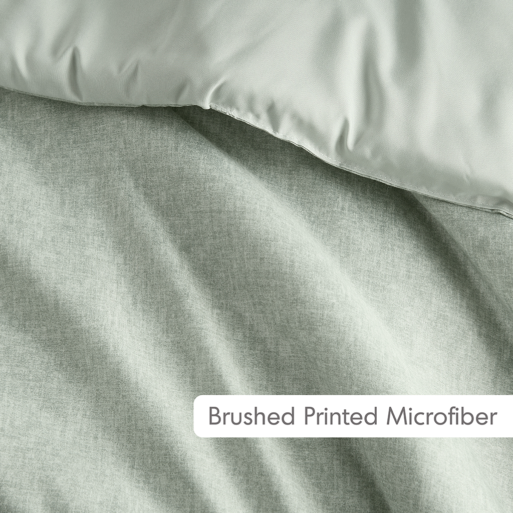 Camden Chambray Print Solid Comforter Set