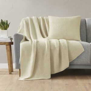 Bree Knit Throw from INK+IVY in  Ivory. Bree Knit Throw from INK+IVY in  Ivory. Bree Knit Throw from INK+IVY in  Ivory. Bree Knit Throw from INK+IVY in  Ivory. Bree Knit Throw from INK+IVY in  Ivory.