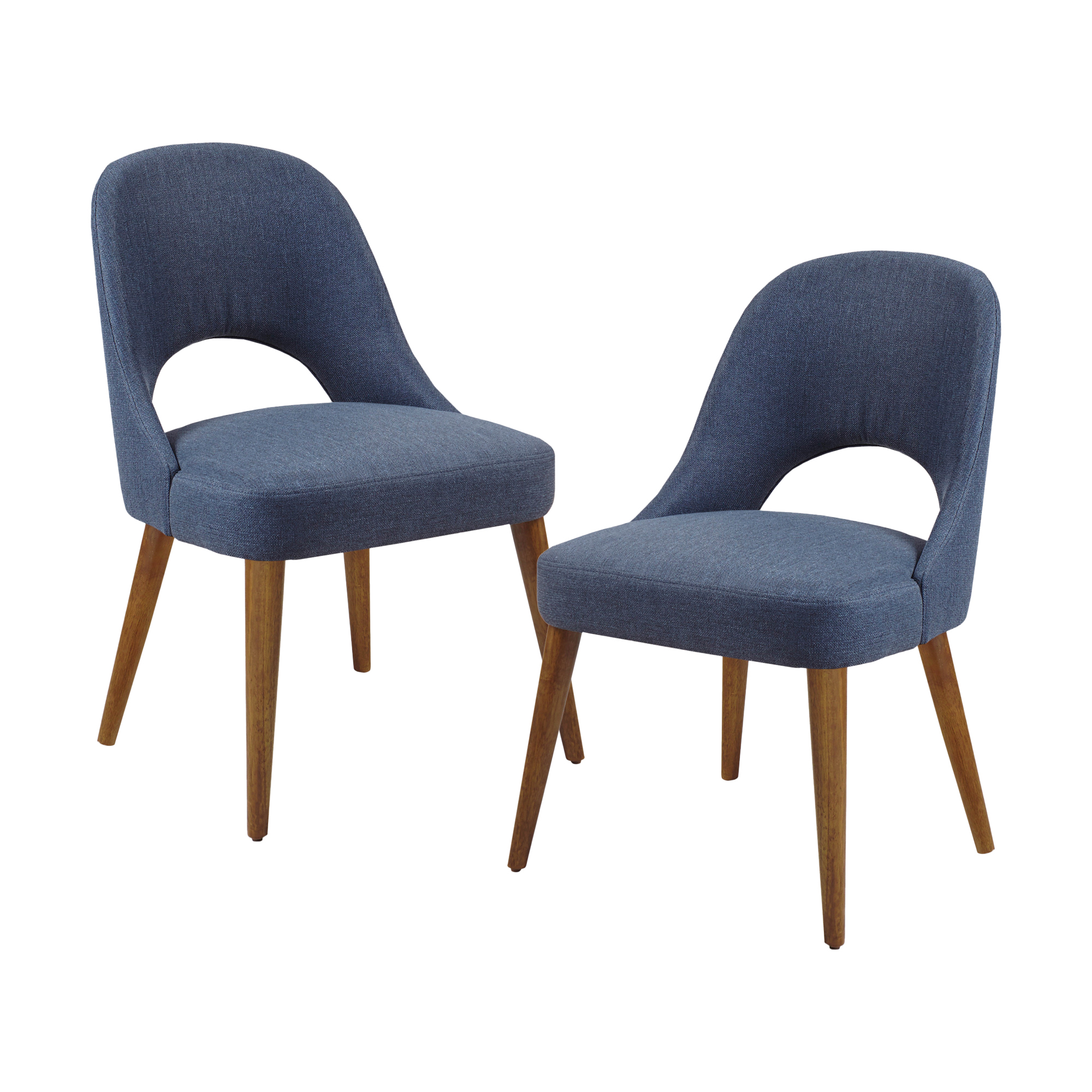 Nola Upholstered Dining Side Chairs with Cutout Back design (Set of 2)