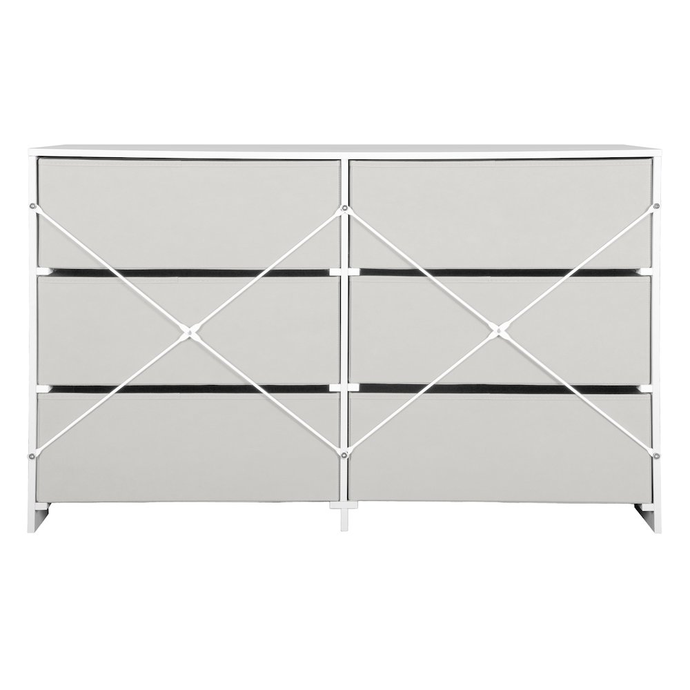 6-Drawer Dresser with Large Fabric Drawers