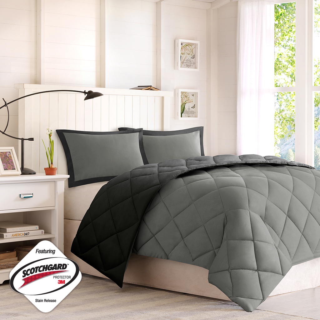 Larkspur 3M Scotchgard Reversible Down Alt Comforter Set