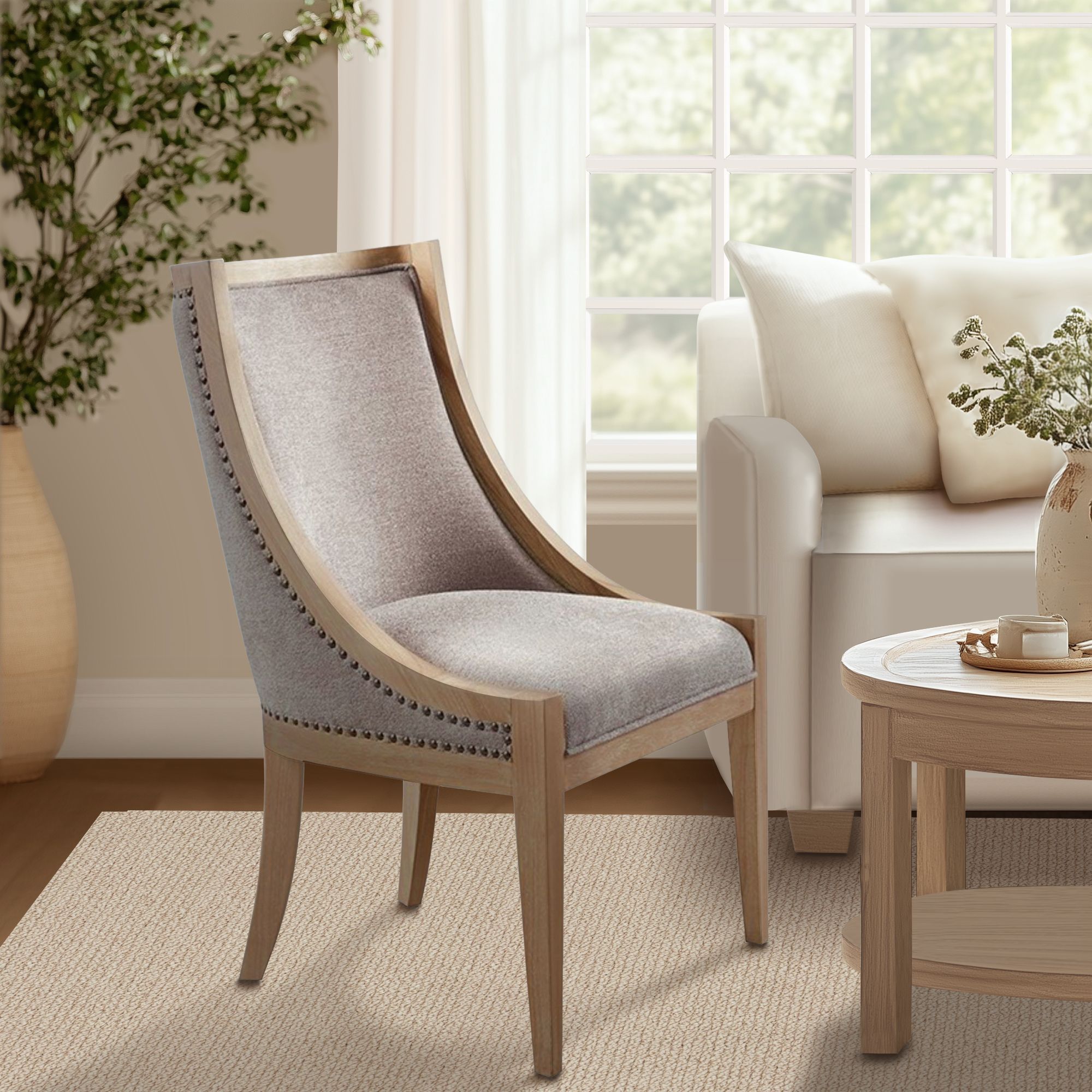 Elmcrest Upholstered Dining Chair with Nailhead Trim