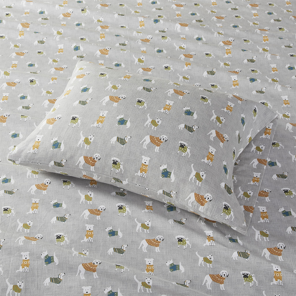 Cozy Cotton Flannel Printed Sheet Set