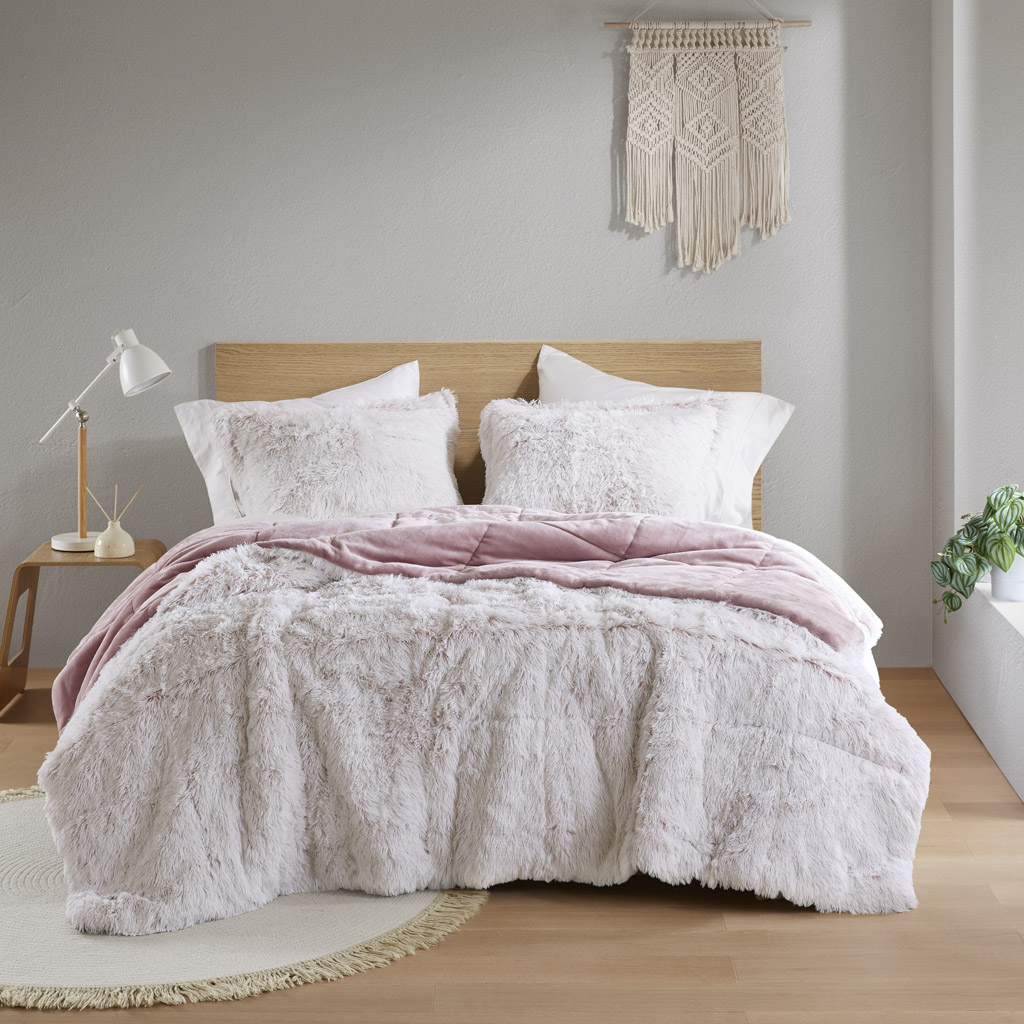 Malea Shaggy Faux Fur Comforter Mini Set