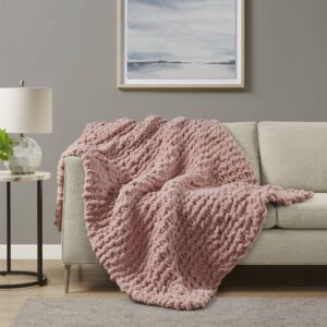 Chenille Chunky Knit Throw from Madison Park in  Blush. Chenille Chunky Knit Throw from Madison Park in  Blush. Chenille Chunky Knit Throw from Madison Park in  Blush. Chenille Chunky Knit Throw from Madison Park in  Blush. Chenille Chunky Knit Throw from Madison Park in  Blush.