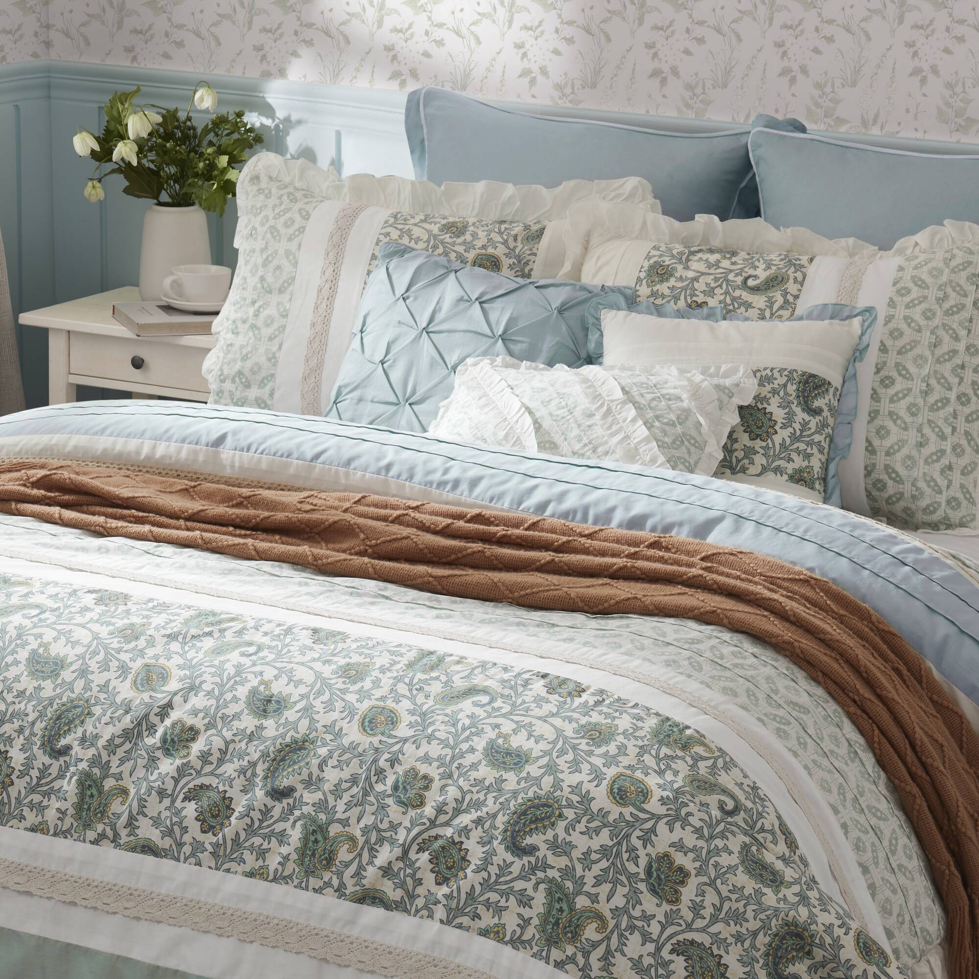 Dawn 9 Piece Cotton Percale Comforter Set