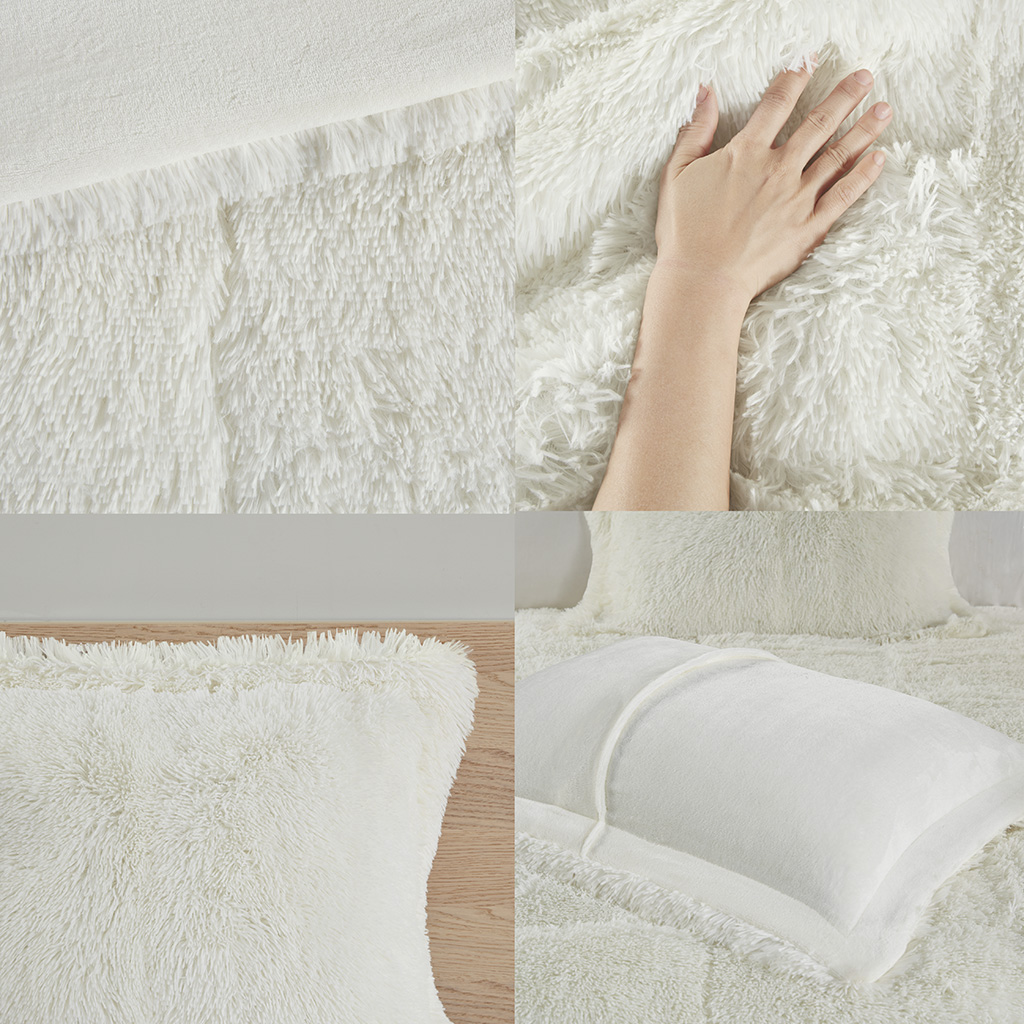 Malea Shaggy Faux Fur Comforter Mini Set