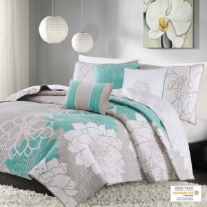 Lola 6 Piece Printed Cotton Quilt Set with Throw Pillows from Madison Park in  Aqua. Lola 6 Piece Printed Cotton Quilt Set with Throw Pillows from Madison Park in  Aqua. Lola 6 Piece Printed Cotton Quilt Set with Throw Pillows from Madison Park in  Aqua. Lola 6 Piece Printed Cotton Quilt Set with Throw Pillows from Madison Park in  Aqua. Lola 6 Piece Printed Cotton Quilt Set with Throw Pillows from Madison Park in  Aqua.