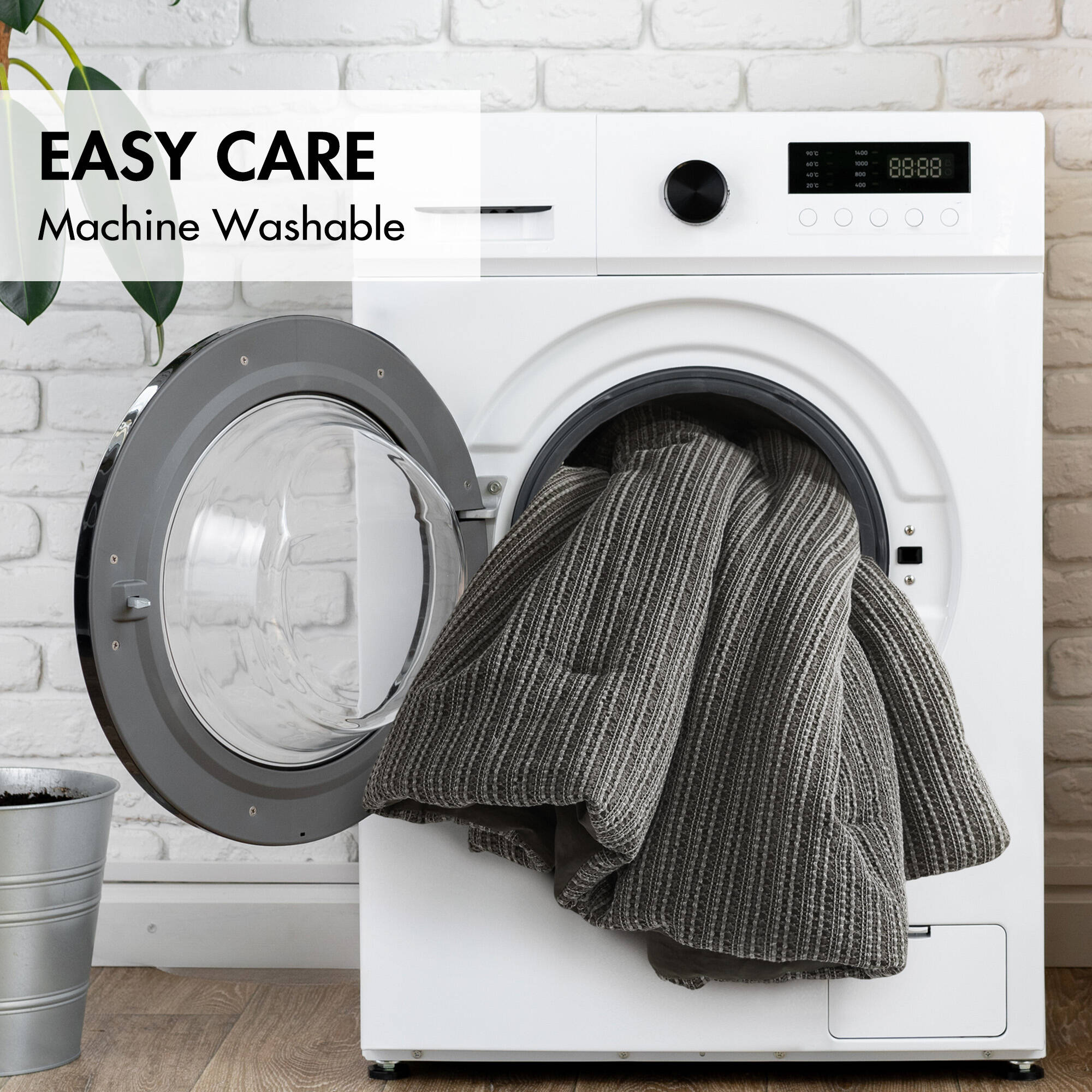 Lyon Waffle Washed Comforter Set