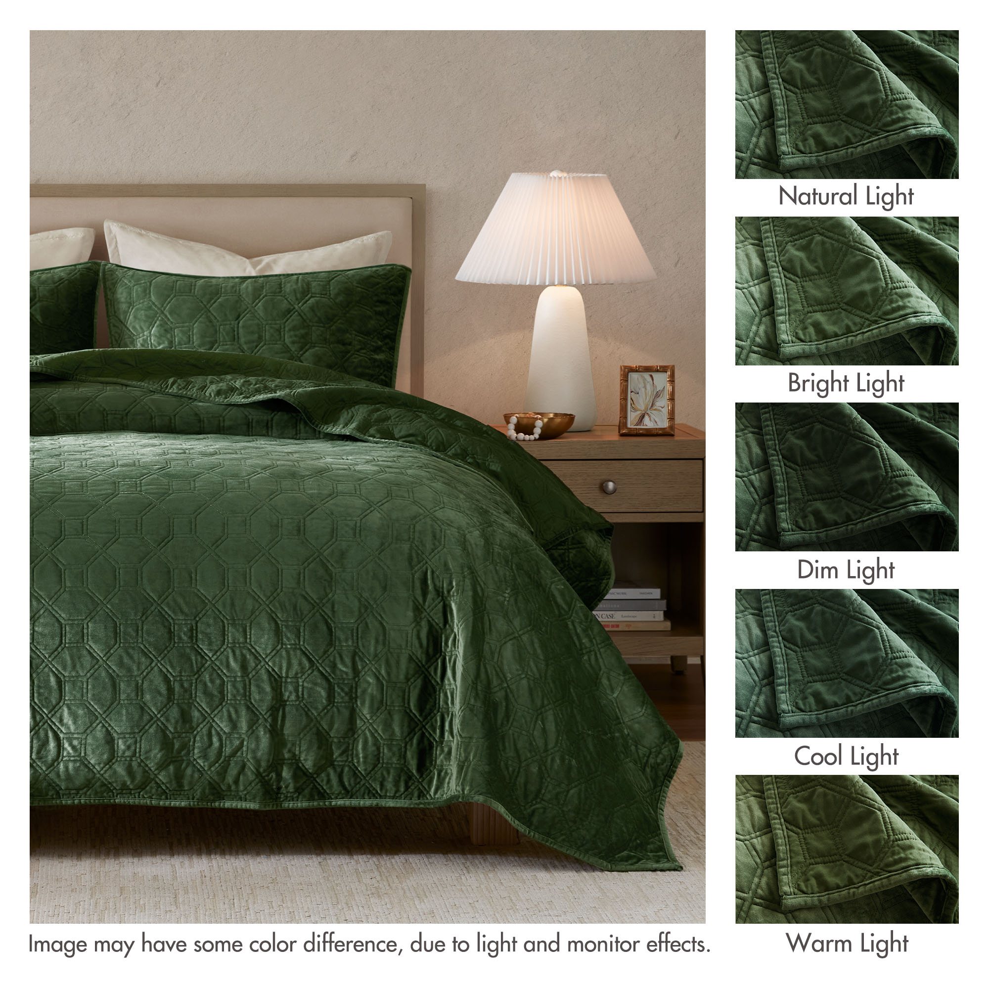 Harper 3 Piece Velvet Quilt Set