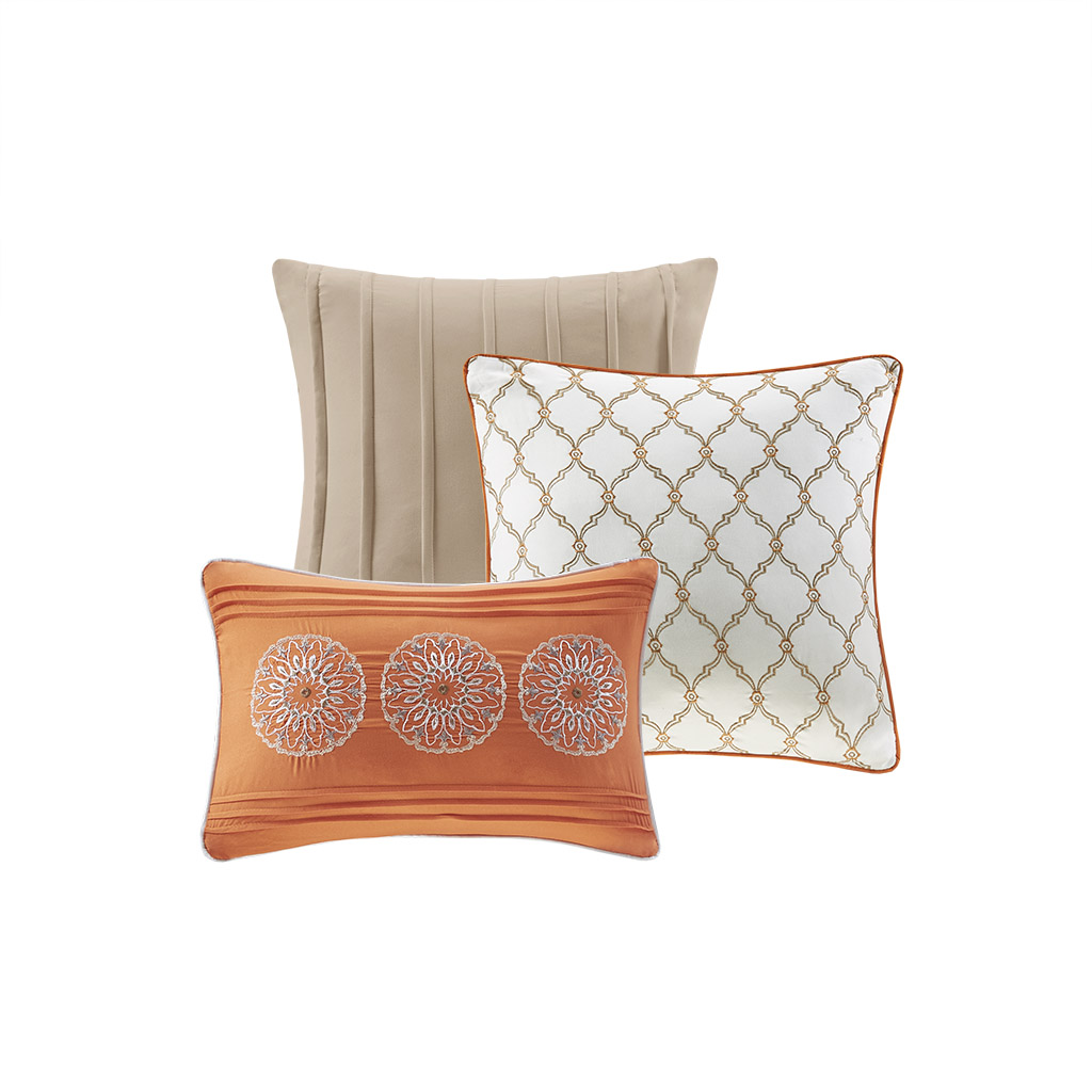 Tangiers 6 Piece Reversible Quilt Set with Throw Pillows