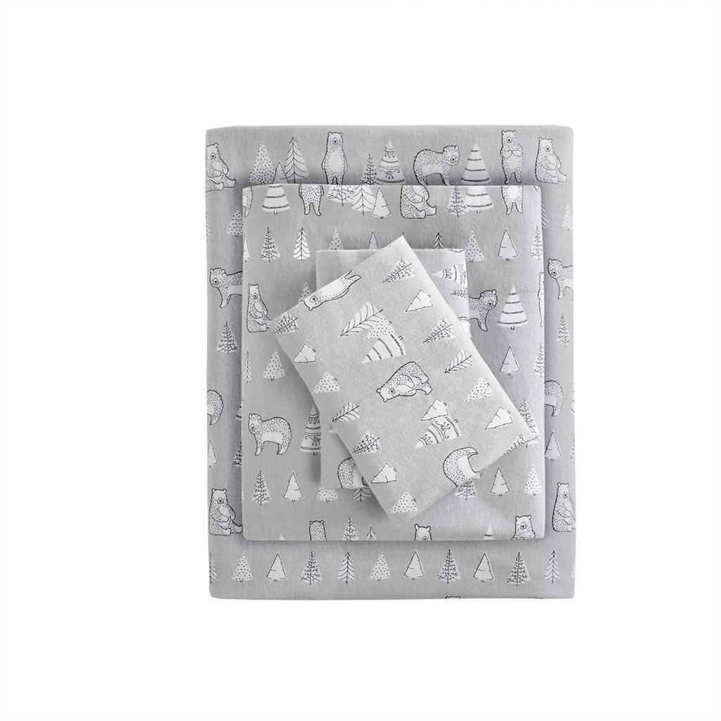 Cozy Cotton Flannel Printed Sheet Set