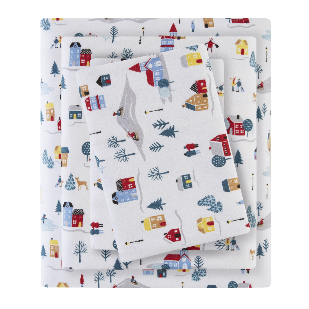 Cozy Cotton Flannel Printed Sheet Set