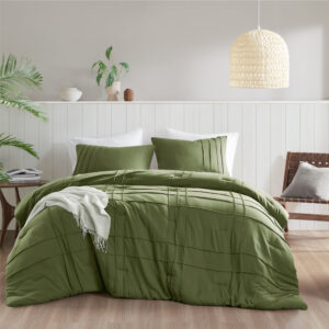 Walker Soft Washed Pleated Comforter Set from Comfort Spaces in  Olive Green. Walker Soft Washed Pleated Comforter Set from Comfort Spaces in  Olive Green. Walker Soft Washed Pleated Comforter Set from Comfort Spaces in  Olive Green. Walker Soft Washed Pleated Comforter Set from Comfort Spaces in  Olive Green. Walker Soft Washed Pleated Comforter Set from Comfort Spaces in  Olive Green.