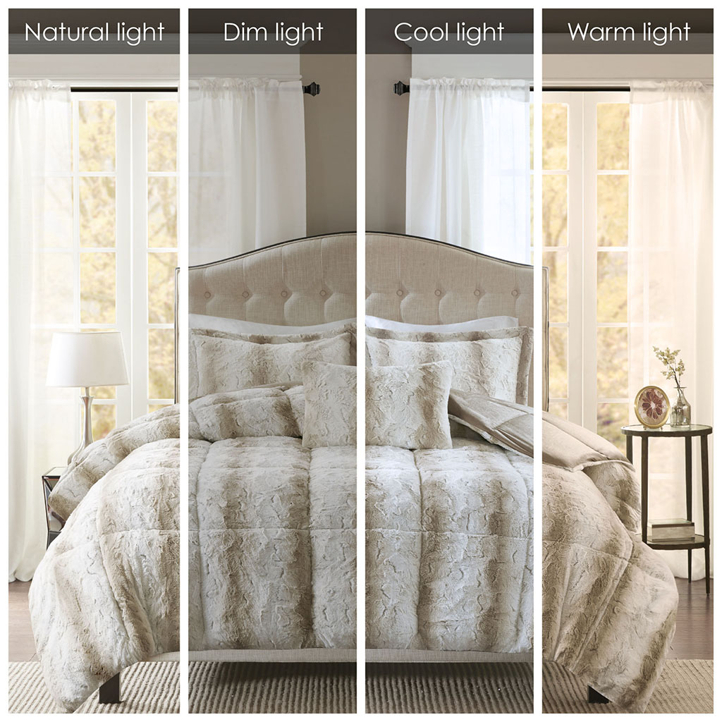 Zuri Faux Fur Comforter Set