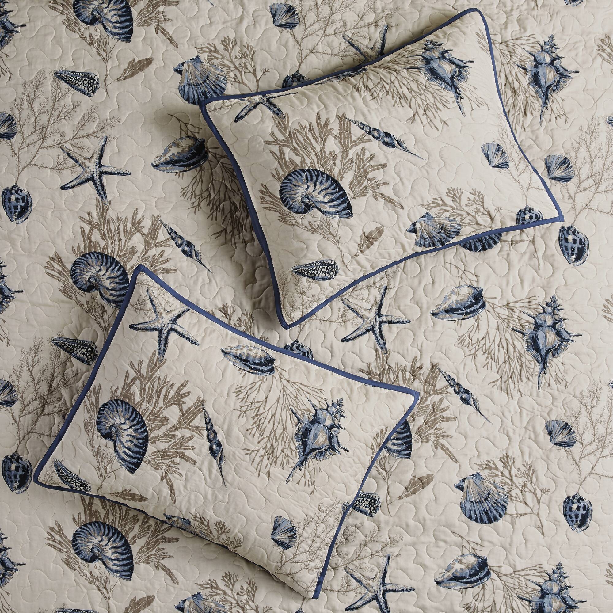 Bayside Brushed Microfiber Quilt Set with Throw Pillows