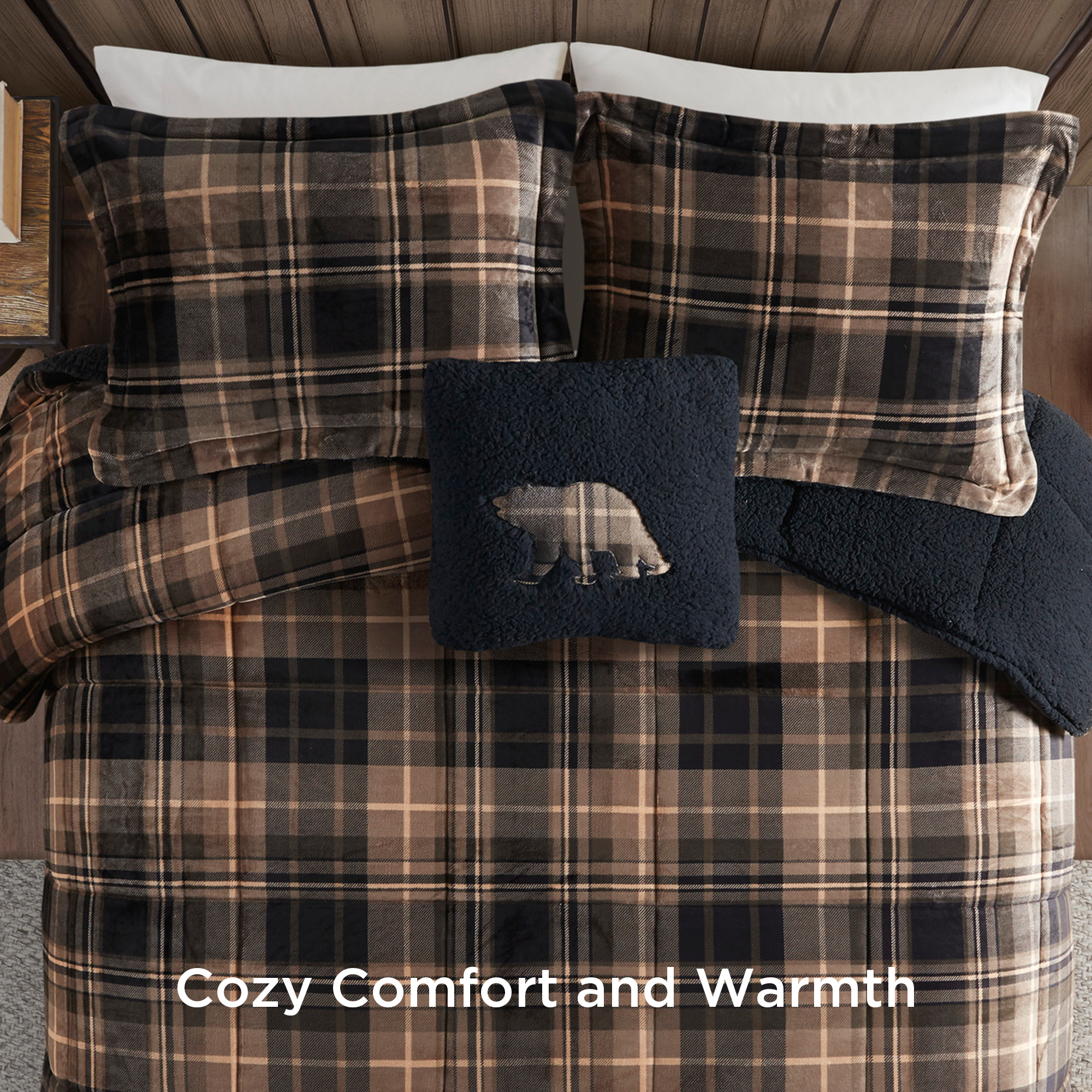 Alton Plush to Sherpa Down Alternative Comforter Set