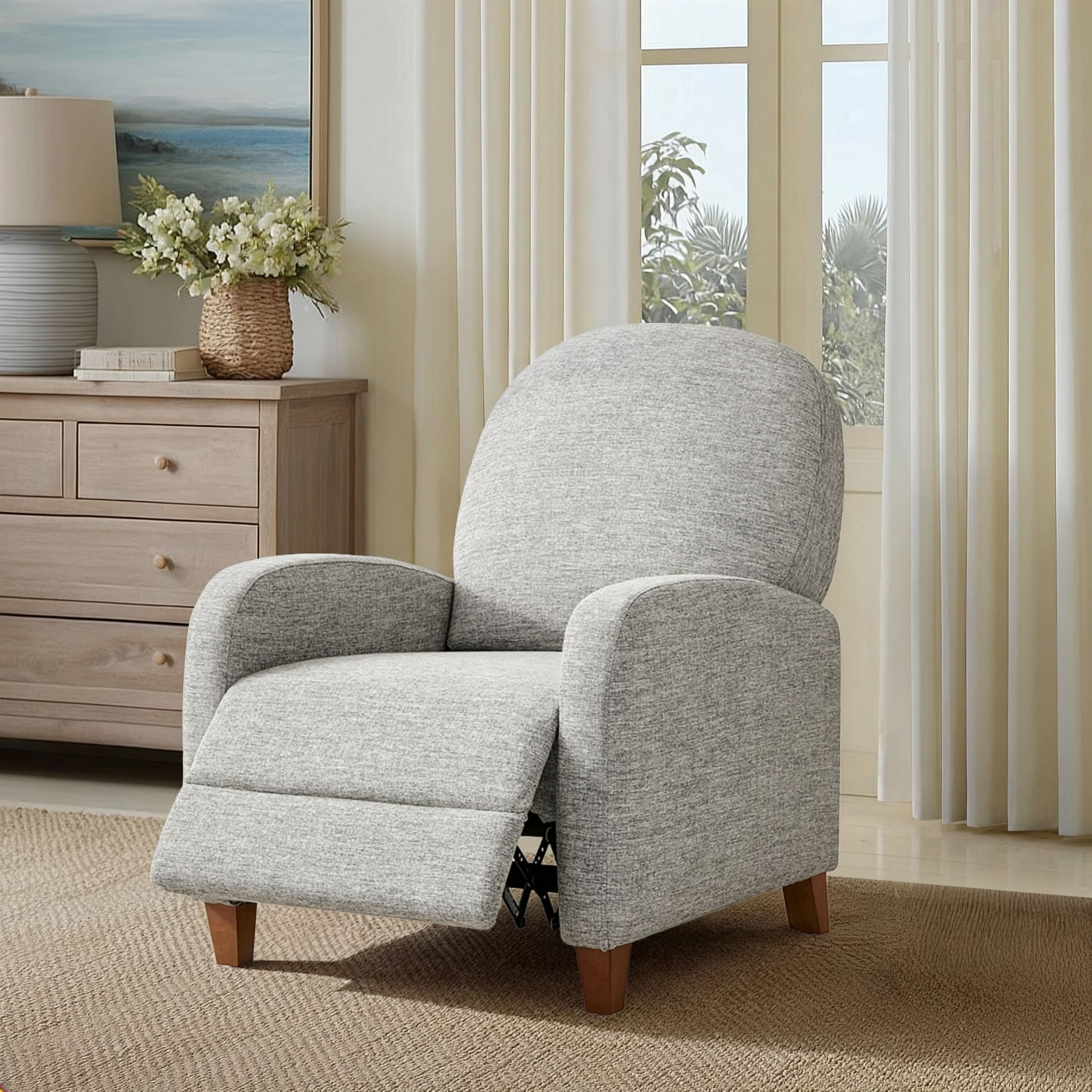 Raylin Upholstered Push Back Recliner