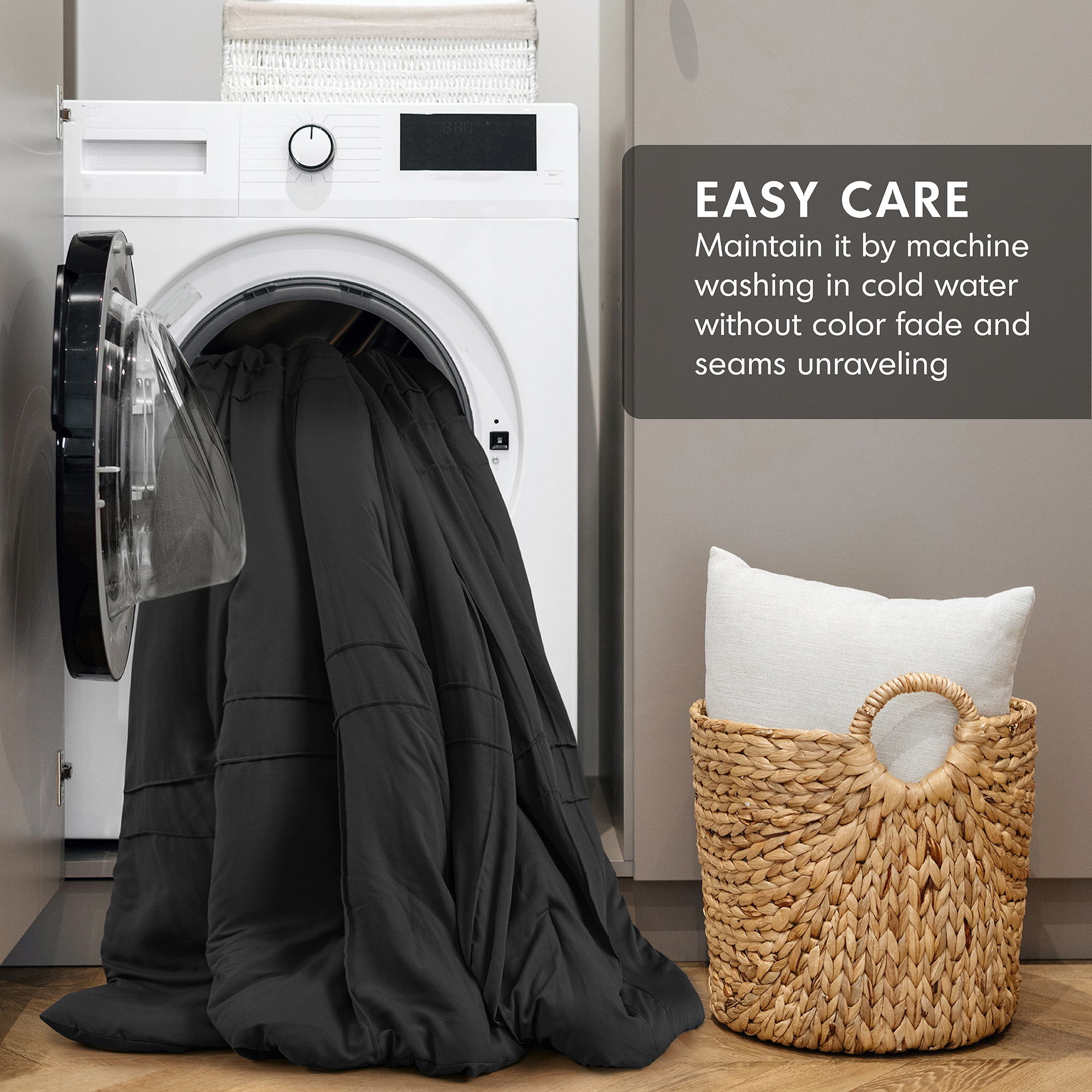 Walker Soft Washed Pleated Duvet Cover Set