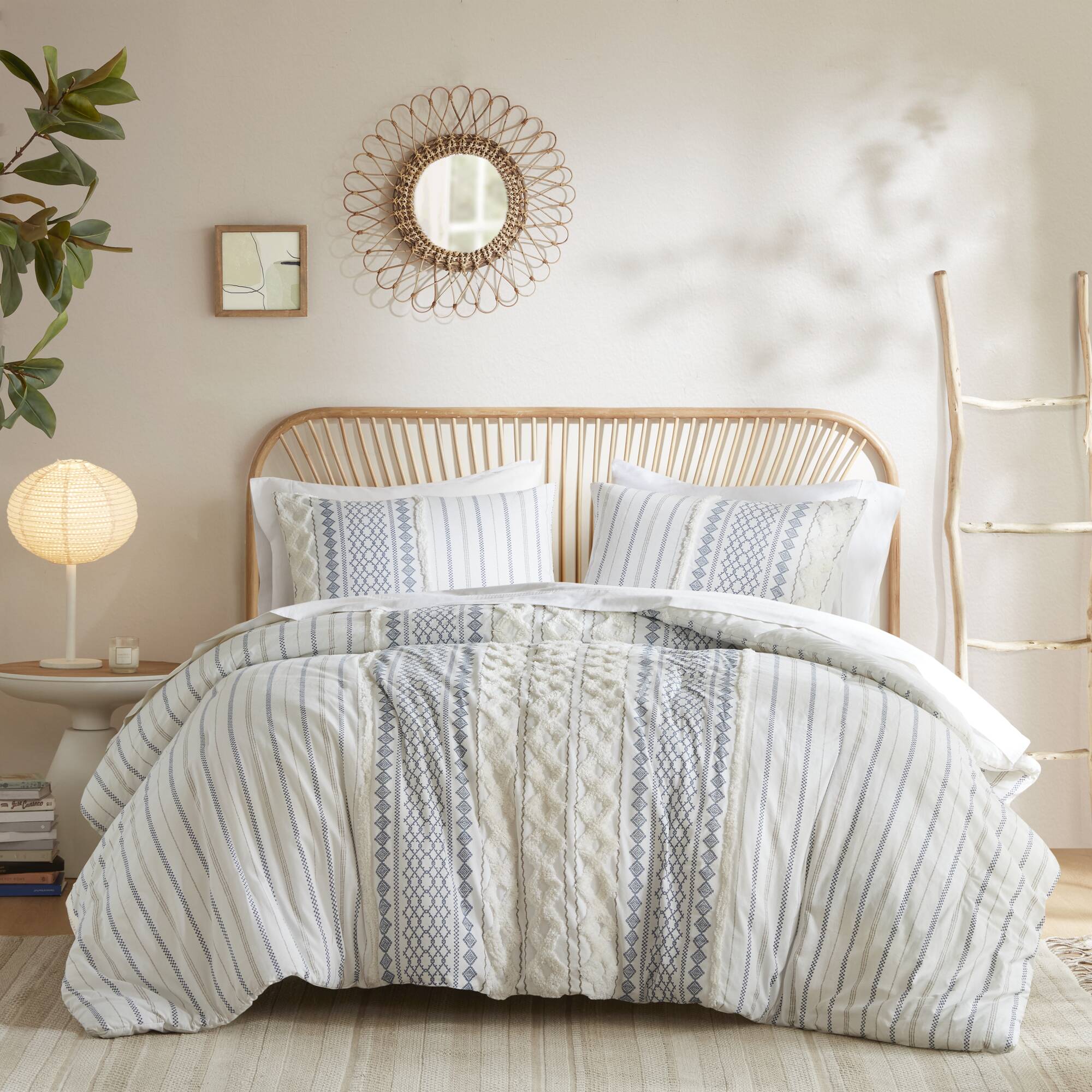 Imani Cotton Printed Comforter Set with Chenille