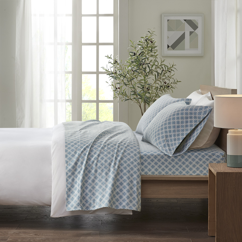 Cozy Cotton Flannel Printed Sheet Set