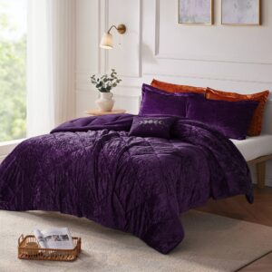 Felicia Velvet Comforter Set with Throw Pillow from Intelligent Design in  Purple. Felicia Velvet Comforter Set with Throw Pillow from Intelligent Design in  Purple. Felicia Velvet Comforter Set with Throw Pillow from Intelligent Design in  Purple. Felicia Velvet Comforter Set with Throw Pillow from Intelligent Design in  Purple. Felicia Velvet Comforter Set with Throw Pillow from Intelligent Design in  Purple.