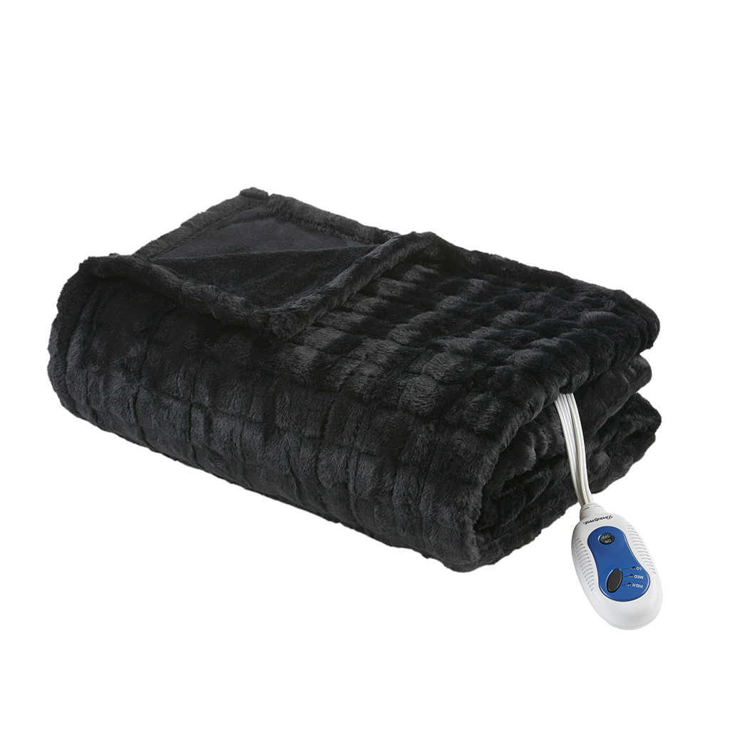 Zuri Oversized Faux Fur Heated Throw