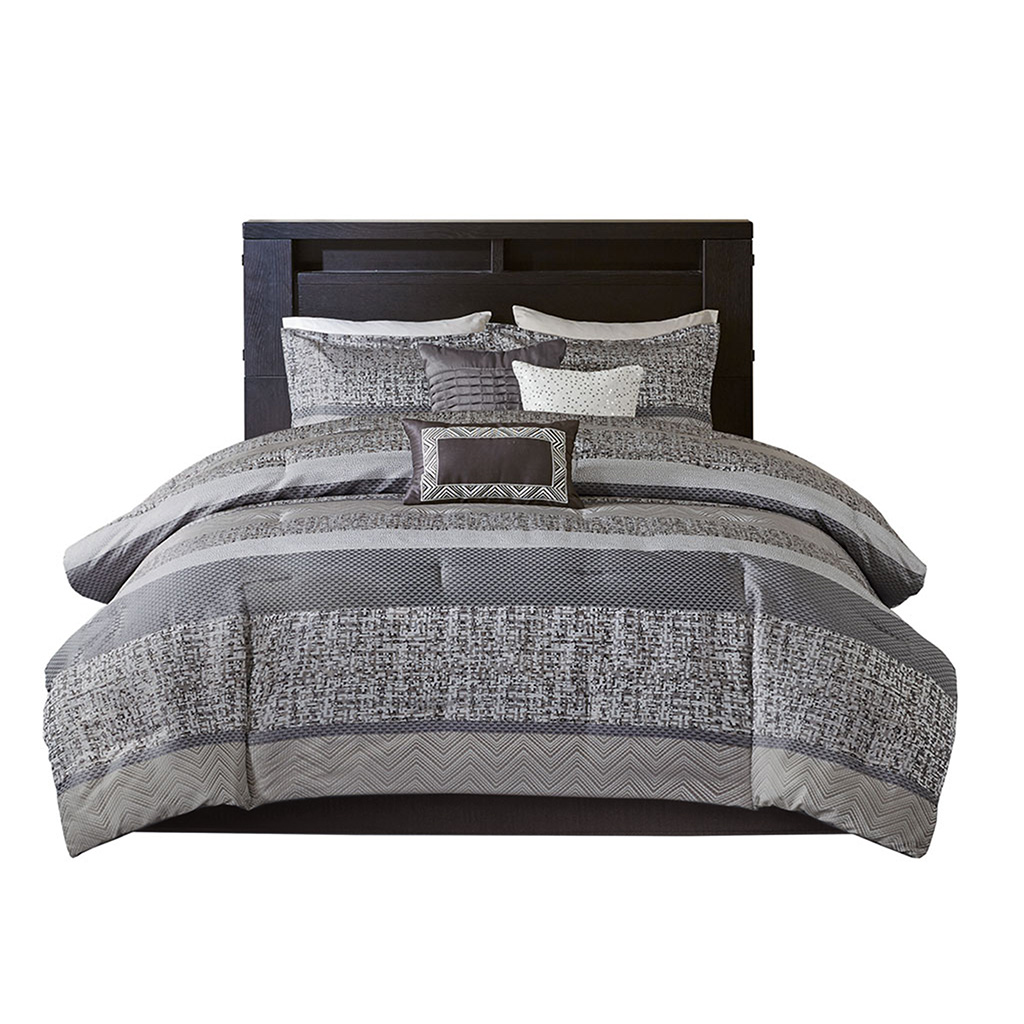 Rhapsody 7 Piece Jacquard Comforter Set