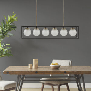 Helena 6-Light Frosted Glass Globe Linear Chandelier from INK+IVY in Antique Brass/Black. Helena 6-Light Frosted Glass Globe Linear Chandelier from INK+IVY in Antique Brass/Black. Helena 6-Light Frosted Glass Globe Linear Chandelier from INK+IVY in Antique Brass/Black. Helena 6-Light Frosted Glass Globe Linear Chandelier from INK+IVY in Antique Brass/Black. Helena 6-Light Frosted Glass Globe Linear Chandelier from INK+IVY in Antique Brass/Black.
