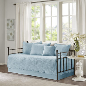 Tuscany 6 Piece Reversible Scalloped Edge Daybed Cover Set from Madison Park in  Blue. Tuscany 6 Piece Reversible Scalloped Edge Daybed Cover Set from Madison Park in  Blue. Tuscany 6 Piece Reversible Scalloped Edge Daybed Cover Set from Madison Park in  Blue. Tuscany 6 Piece Reversible Scalloped Edge Daybed Cover Set from Madison Park in  Blue. Tuscany 6 Piece Reversible Scalloped Edge Daybed Cover Set from Madison Park in  Blue.