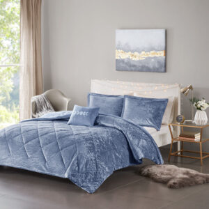 Felicia Velvet Comforter Set with Throw Pillow from Intelligent Design in  Blue. Felicia Velvet Comforter Set with Throw Pillow from Intelligent Design in  Blue. Felicia Velvet Comforter Set with Throw Pillow from Intelligent Design in  Blue. Felicia Velvet Comforter Set with Throw Pillow from Intelligent Design in  Blue. Felicia Velvet Comforter Set with Throw Pillow from Intelligent Design in  Blue.