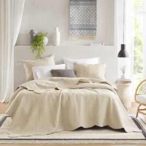 Tuscany 3 Piece Reversible Scalloped Edge Quilt Set from Madison Park in  Cream. Tuscany 3 Piece Reversible Scalloped Edge Quilt Set from Madison Park in  Cream. Tuscany 3 Piece Reversible Scalloped Edge Quilt Set from Madison Park in  Cream. Tuscany 3 Piece Reversible Scalloped Edge Quilt Set from Madison Park in  Cream. Tuscany 3 Piece Reversible Scalloped Edge Quilt Set from Madison Park in  Cream.