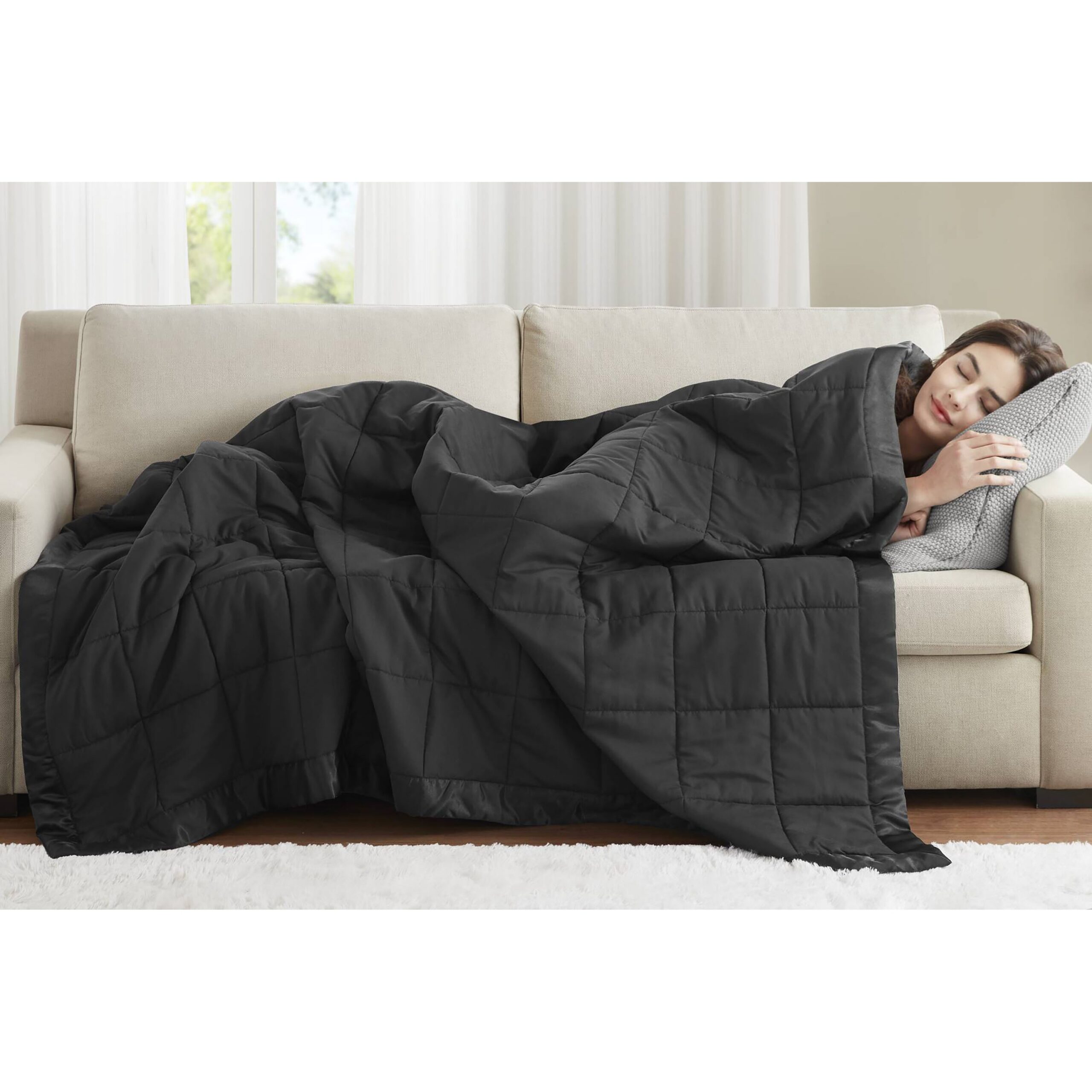 Windom Lightweight Down Alternative Blanket with Satin Trim