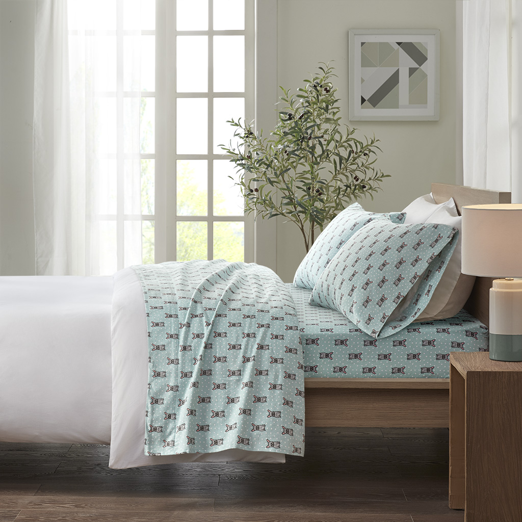 Cozy Cotton Flannel Printed Sheet Set