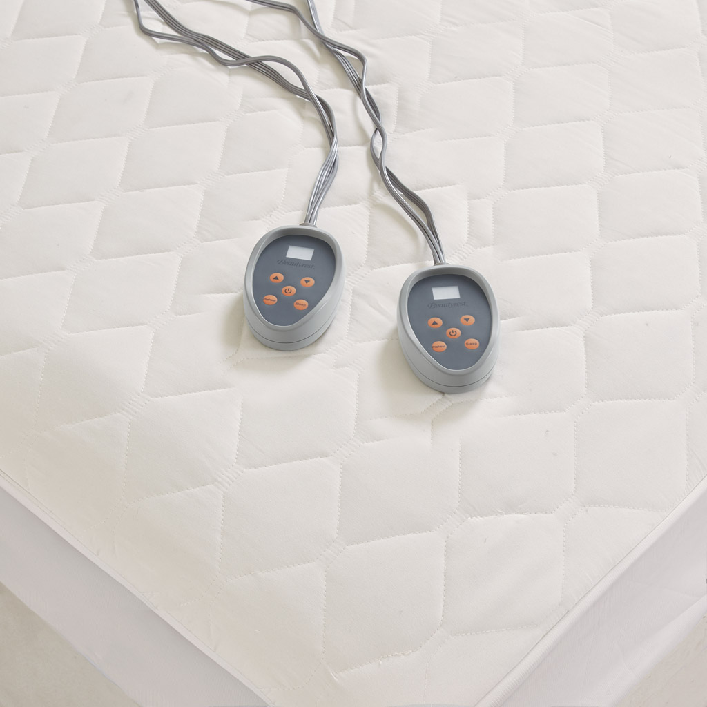 Cotton Deep Pocket Heated Mattress Pad-20 Heat Settings