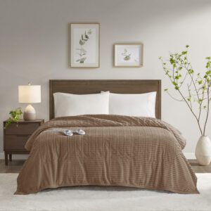 Corded Plush Heated Blanket from Serta in Brown. Corded Plush Heated Blanket from Serta in Brown. Corded Plush Heated Blanket from Serta in Brown. Corded Plush Heated Blanket from Serta in Brown. Corded Plush Heated Blanket from Serta in Brown.