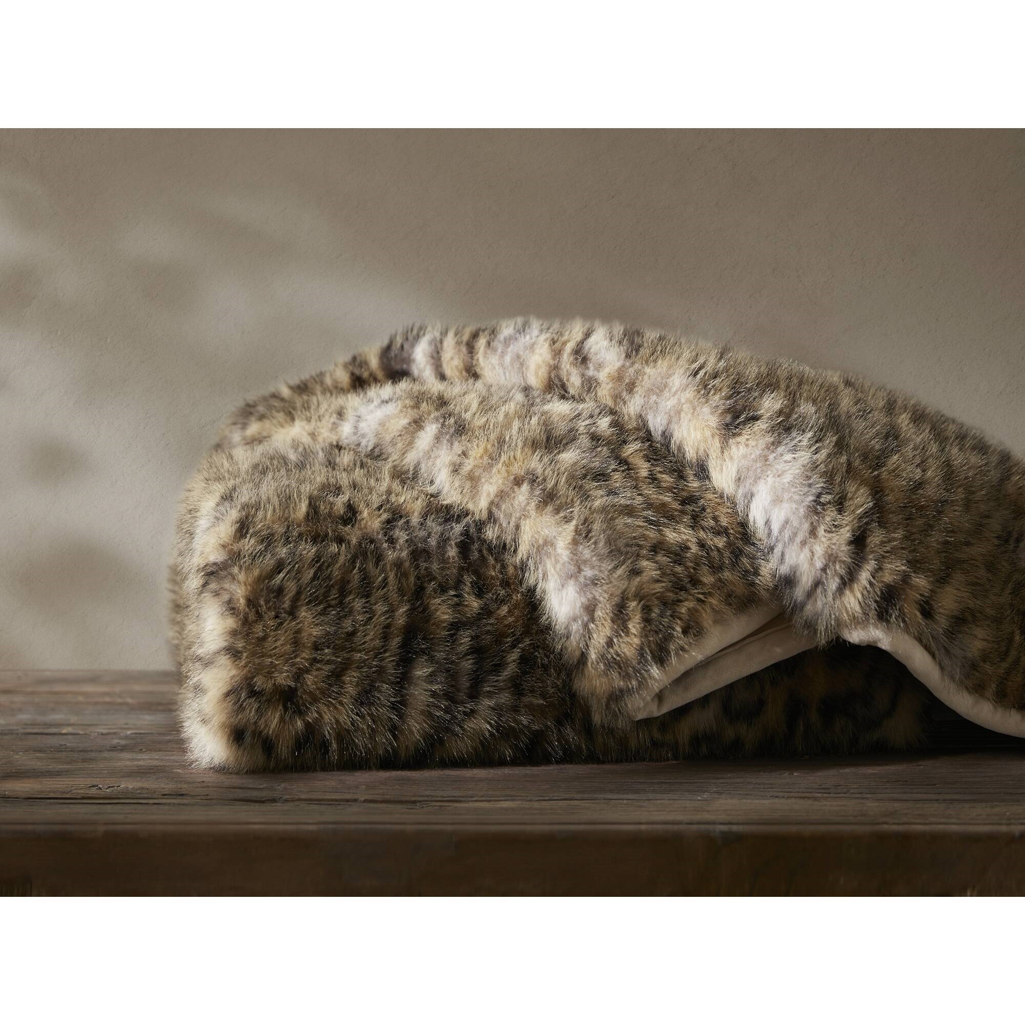 Botswana Animal Print Faux Fur Throw Blanket