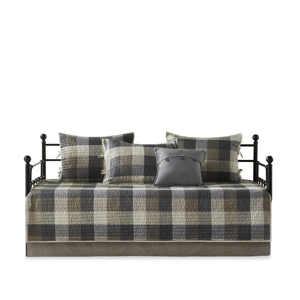 Ridge 6 Piece Reversible Plaid Daybed Cover Set