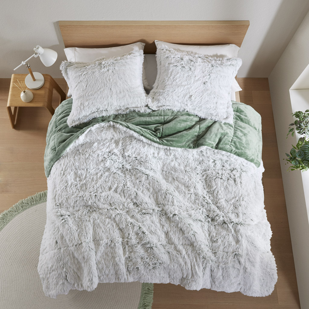 Malea Shaggy Faux Fur Comforter Mini Set