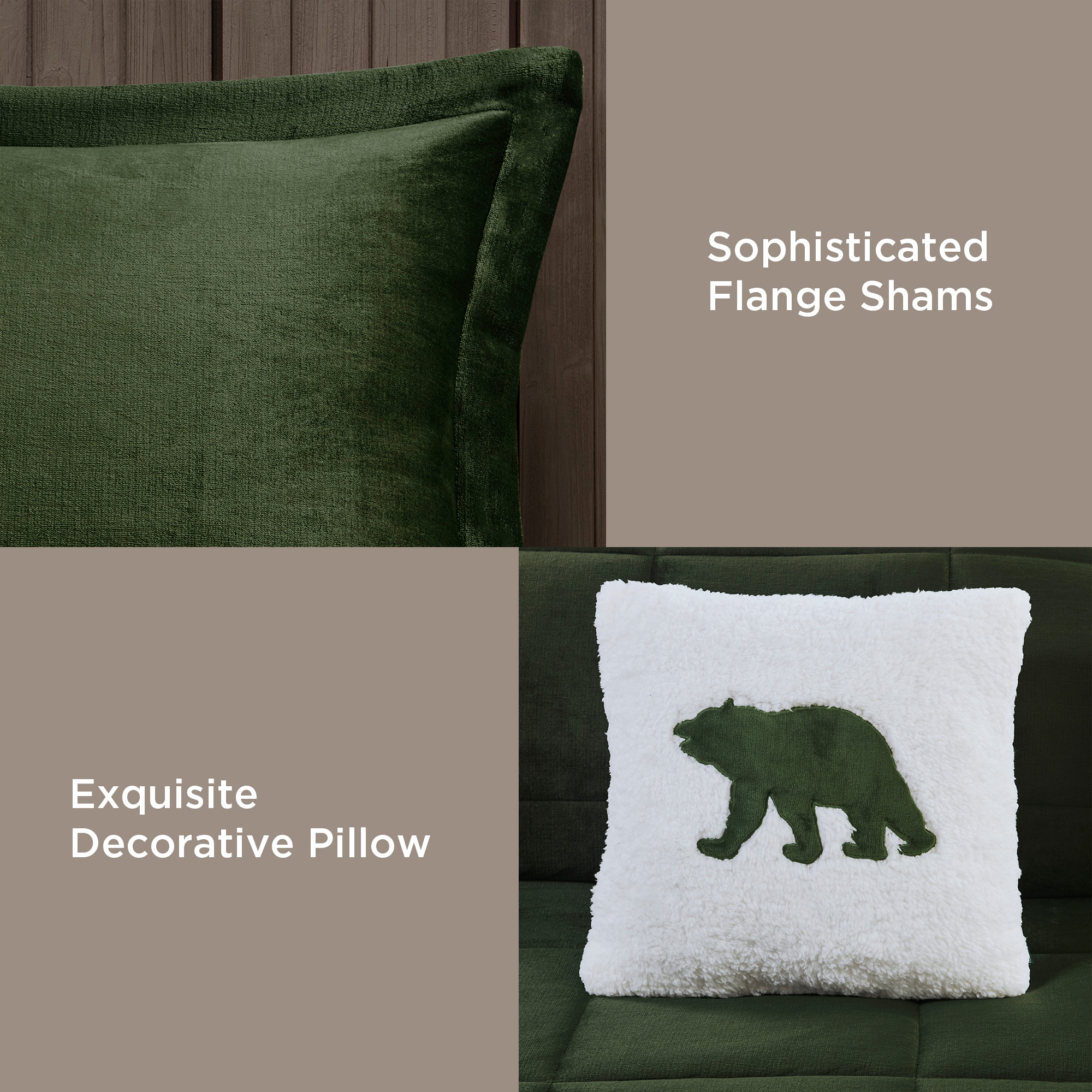 Alton Plush to Sherpa Down Alternative Comforter Set