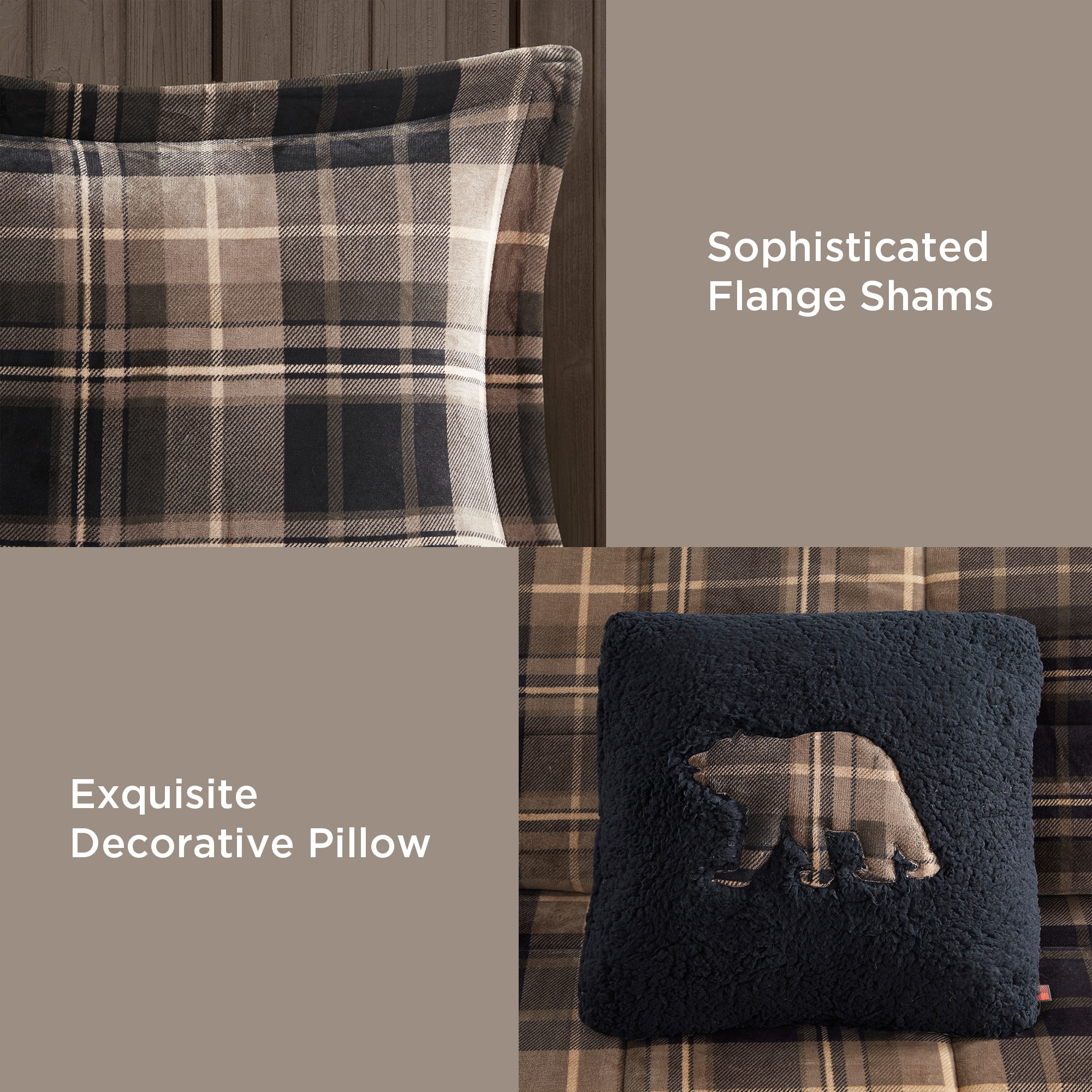 Alton Plush to Sherpa Down Alternative Comforter Set
